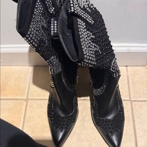 Black Studded Women's Boots